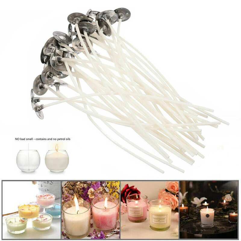 20PCS Candle Wicks Pre-waxed Wicks DIY Candle Making Cotton Candle Wick 9/12/15/17/20cm Practical Candle Making Accessories