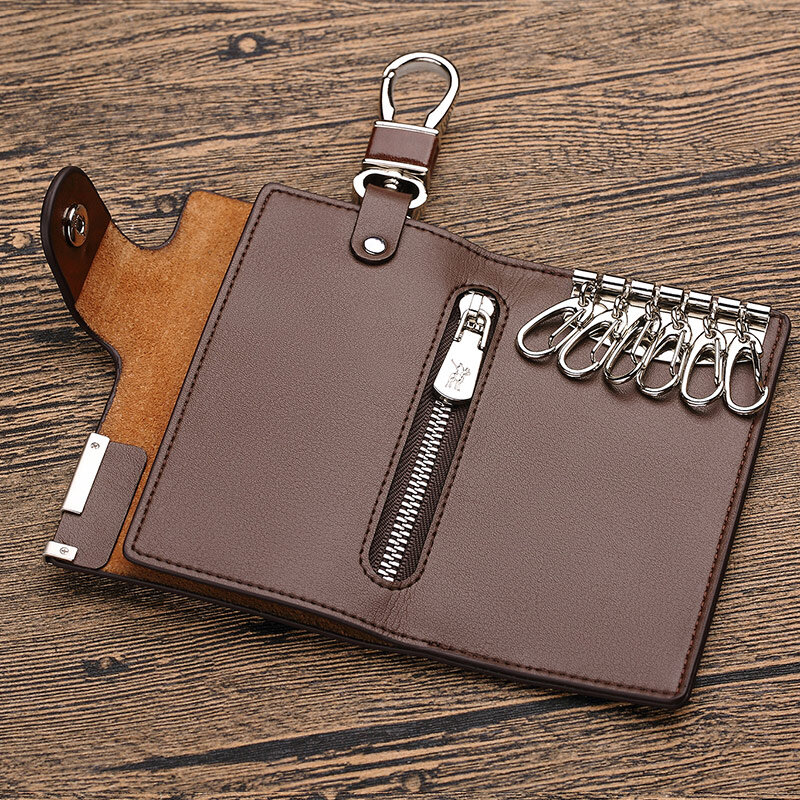 Модный кошелек WILLIAMPOLO PL176112 из коровьей кожи с 6 кольцами и подставкой для ключей в стиле унисекс