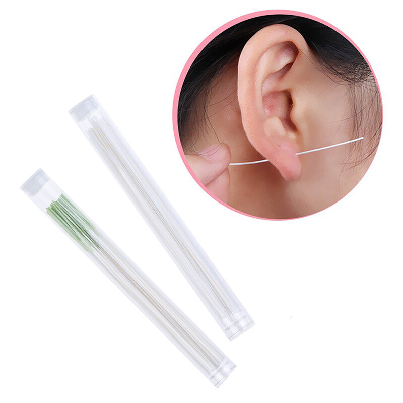 60Pcs Set di pulizia dell'orecchio traforato soluzione di erbe filo interdentale foro per l'orecchio Kit di strumenti post-cura orecchini usa e getta detergente per fori