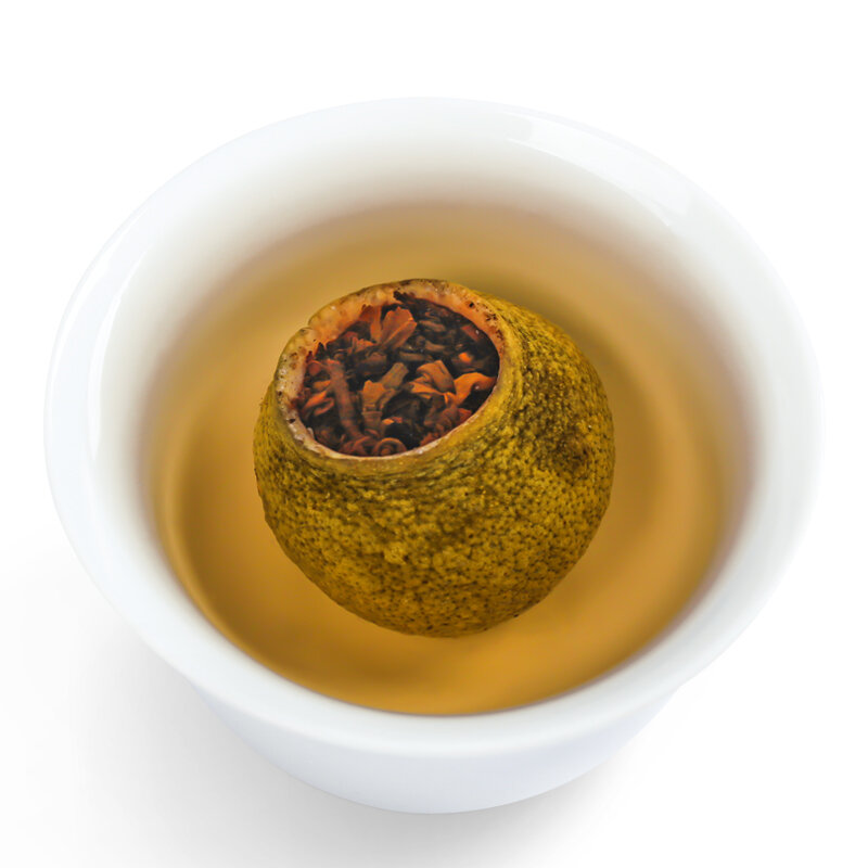 250G Xinhui Xiaoqing (serpent vert) Orange Pu'er thé cuit thé mandarine écorce séchée Xiaoqing Orange Pu'er thé Court