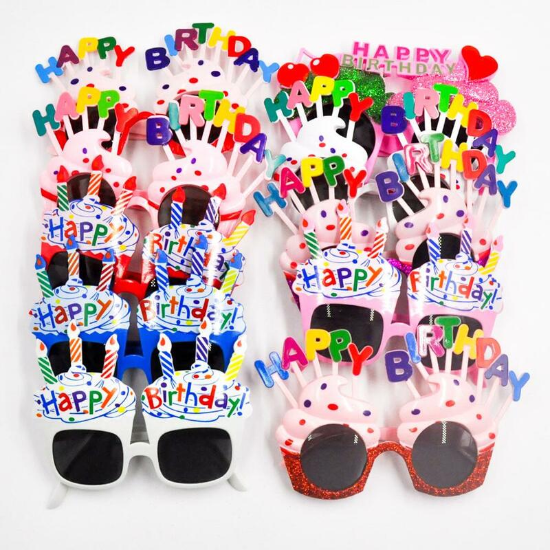 Creative children's party decoration supplies photo props cake shape birthday funny glasses
