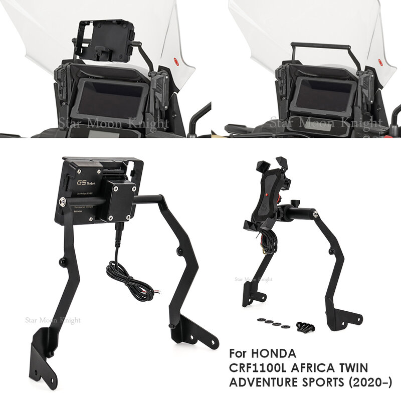 Мотоциклетная Передняя подставка для телефона держатель для телефона GPS навигация пластина Кронштейн для HONDA CRF1100L AFRICA TWIN ADVENTURE SPORTS 2020-
