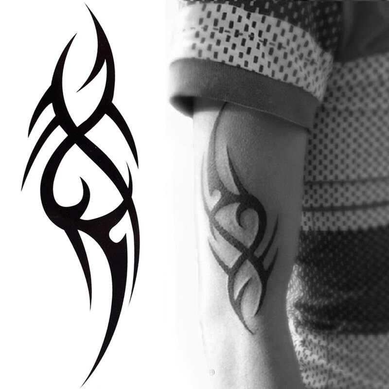 Pegatina de tatuaje temporal de lobo caliente para hombres y mujeres, tatuaje de Animal negro a prueba de agua, múltiples estilos, transferencia de agua, tatuaje falso de larga duración