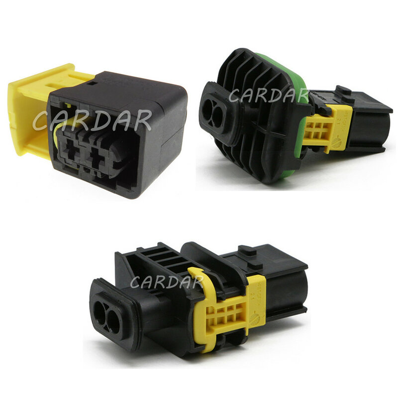 2 Pin 1-1418483-1 1-1703839-1 1-1703841-1 3.5mm Car Connector Waterproof Socket Plug With Rubber Seal And Terminal AC Assembly