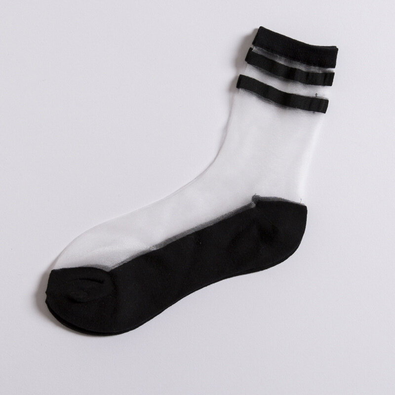 Сексуальные кружевные сетчатые носки, прозрачные эластичные сетчатые носки из смешанного волокна, тонкие женские крутые носки, 1 пара = 2 шт. ws168