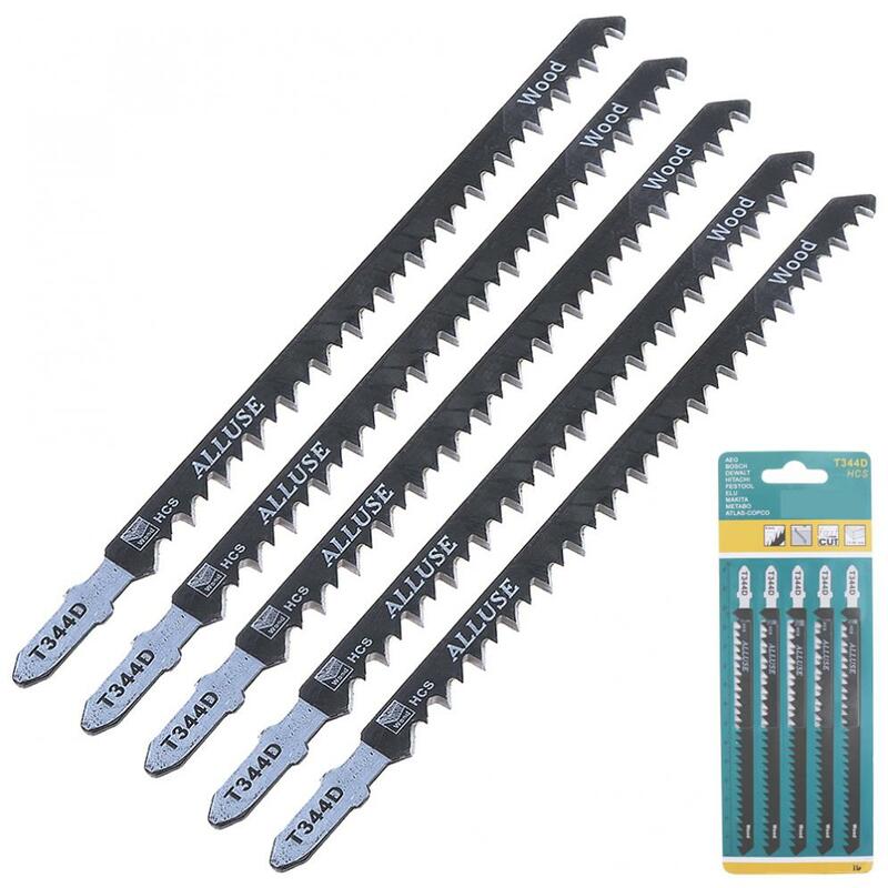 5pcs/set High-carbon Steel Reciprocating Saw Blades  T344D 150mm Straight Cutting Jig Saw for Woodworking / Plastic PVC