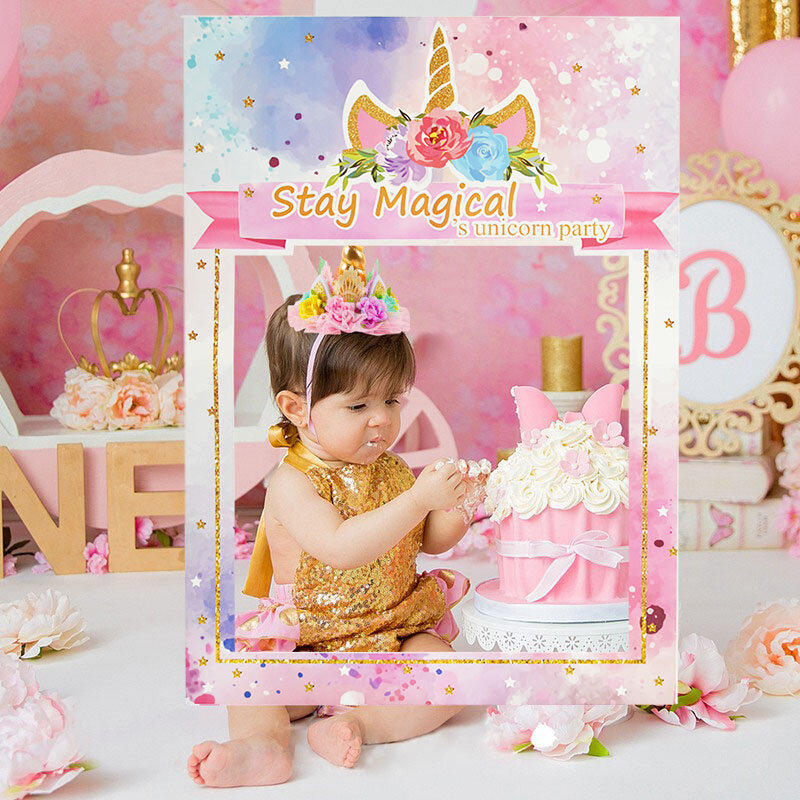Vajilla desechable unicornio suministros para fiestas tazas de papel servilletas decoración de fiesta de cumpleaños unicornio Baby Shower Girl