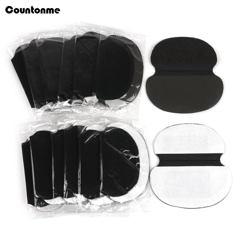 20Pcs=10Pairs non-woven fabrics Disposable Armpit Sweat Pads Black Absorbent Guards Antiperspirant Deodorant  Keep Dry Stickers
