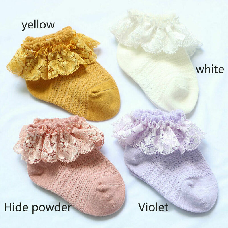 Calcetines finos de encaje para bebé y niña, medias tobilleras de princesa, 6 meses a 5 años