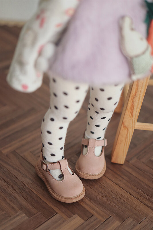 BJD MSD-zapatos de piel pequeños para niñas, calzado de suela suave, mate, adecuado para 1/4 y 1/6
