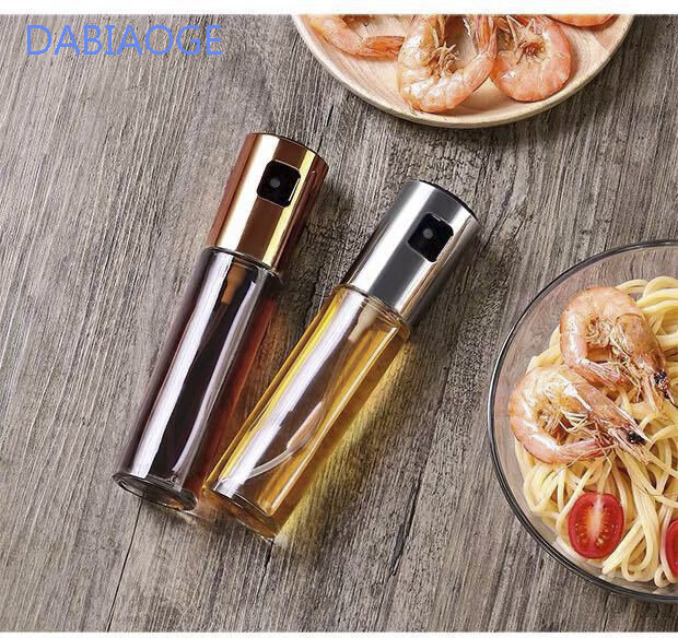 DABIAOGE Glass Olive Oil Sprayer Oil Spray Empty Bottle Vinegar Bottle Oil Dispenser for Cooking Salad BBQ Kitchen Baking