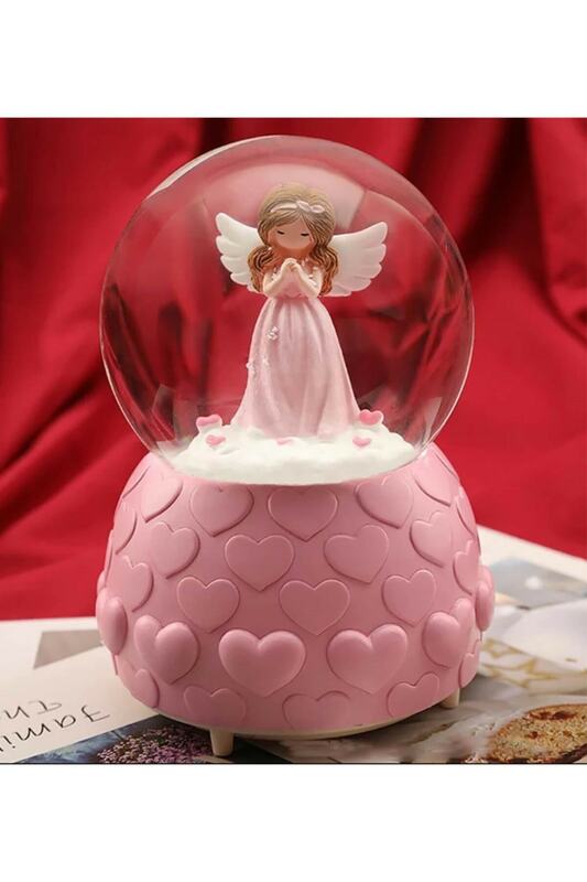 Luminous Music Box Snow Globe rozpylany romantyczny prezent na walentynki globusy Girl Boy Design szklana kryształowa kula