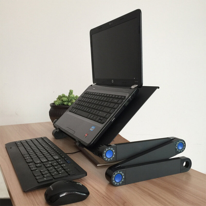 Supporto per Laptop Notebook portatile tavolo per Computer pieghevole letto per PC divano scrivania Escritorio ergonomia regolabile ripiano in lega di alluminio