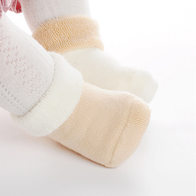 2Pair/lot 2020 New autumn and winter thick baby socks newborn socks warm baby foot socks