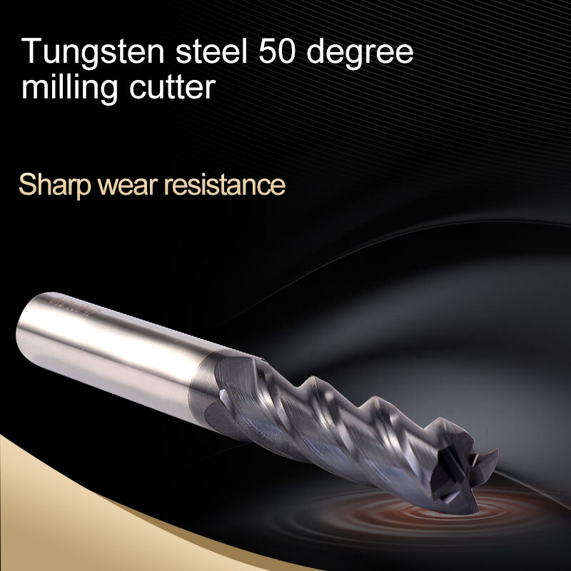 Alloy Coating Tungsten Steel Milling Cutter, Carbide End Mill, CNC Usinagem Ferramenta, 4 Flauta, 2mm, 5mm, 6mm, 8mm, 10mm, 12mm, 1 Pc Set