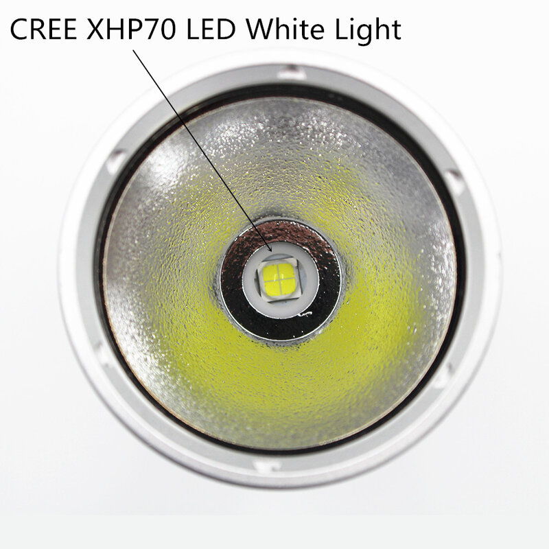 4000 Lumen XHP70 LED Tauchen Taschenlampe Unterwasser 100M Wasserdichte Taktische Taschenlampe Lampe Weiß Licht für Scuba Diver