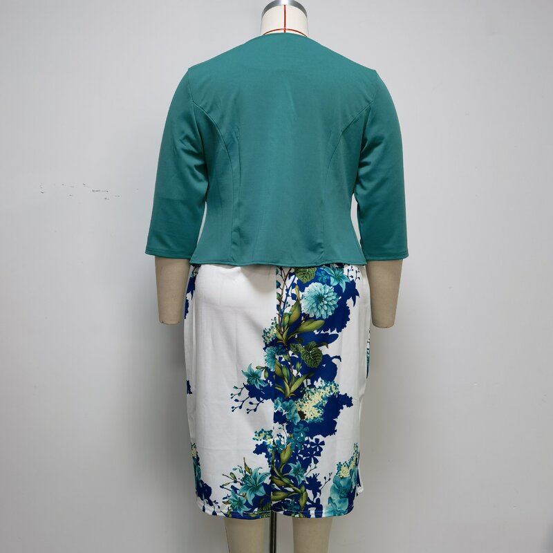 2XL 6XL Big Size sukienki afrykańskie dla kobiet druk Dashiki marynarka strój dwuczęściowy zestaw damski garnitur oficjalny strój kurtki wiosna