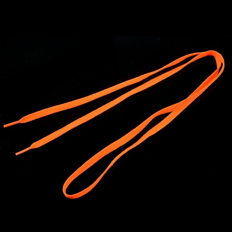 Trainers Replacement 8mm Wide Orange Flat String Shoelace Pair