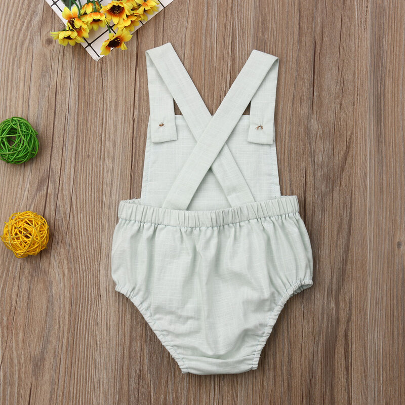 0-3Y nowonarodzone dzieci body Baby Boy dziewczyna ubrania kombinezon strój Sunsuit Soild ubrania dla dzieci letnie ubrania dla dzieci