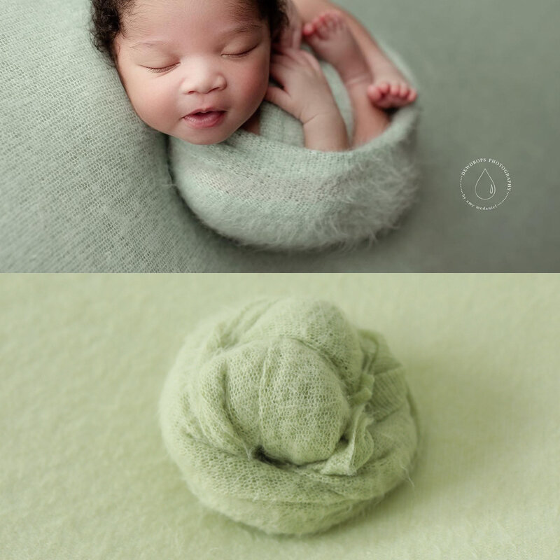 Cenários de tecido para fotografia de recém-nascidos, 9 cores, meninos e meninas, tira elástica, foto, embrulho de bebê, acessórios de pano