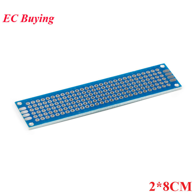 양면 프로토 브레드보드 범용 PCB 실험 회로 기판, 파란색, 2x8cm, 3x7cm, 4x6cm, 5x7cm, 7x9cm, 2.54mm, 5 개 세트