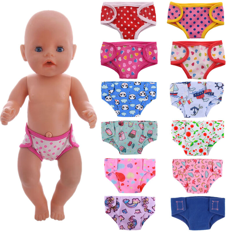 Roupa de boneca roupa interior nossa geração para 18 Polegada american doll & born bebê boneca roupas 43 cm, bebê roupas de natal boneca fraldas