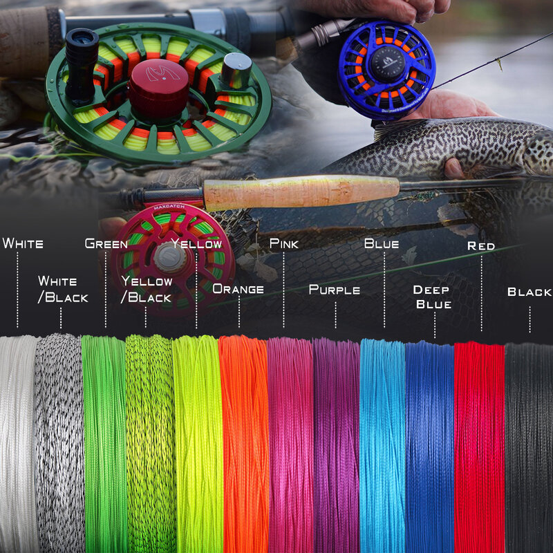 Maximumcatch плетеная леска для рыбалки 20/30 фунтов 50/100/300 ярдов многоцветная леска