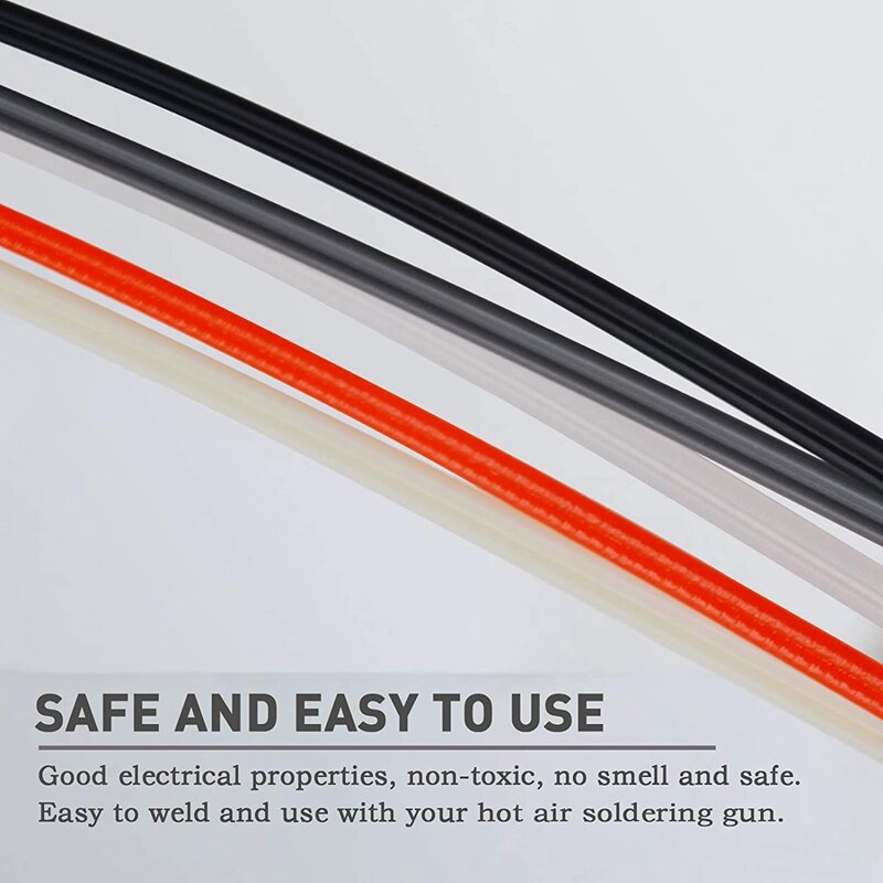 Varillas de soldadura de plástico, barras de soldador de plástico PP/PVC/PE para herramientas de aire caliente de 10 pulgadas (cada Color 10 Uds.), 50 Uds.