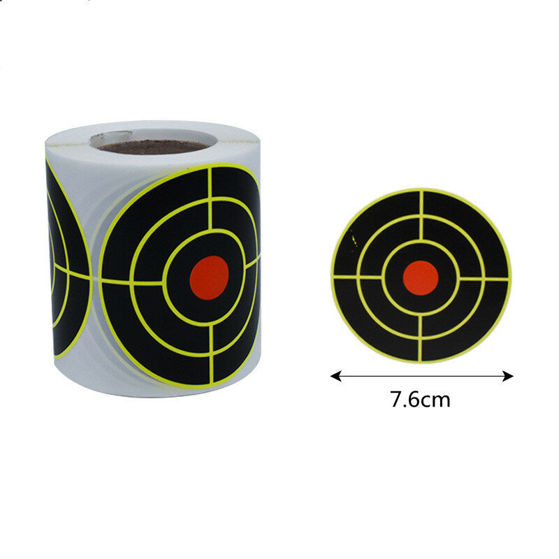 100 pces por rolo auto-adesivo respingo respingo reativo (cores impacto) tiro adesivo alvos para tiro treinamento touros-olhos