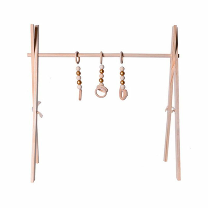 Children Room Decoration Simple Wooden Fitness Rack Baby Play Gym Activity Pendants Hanging Bar Newborn Gifts Wholesale