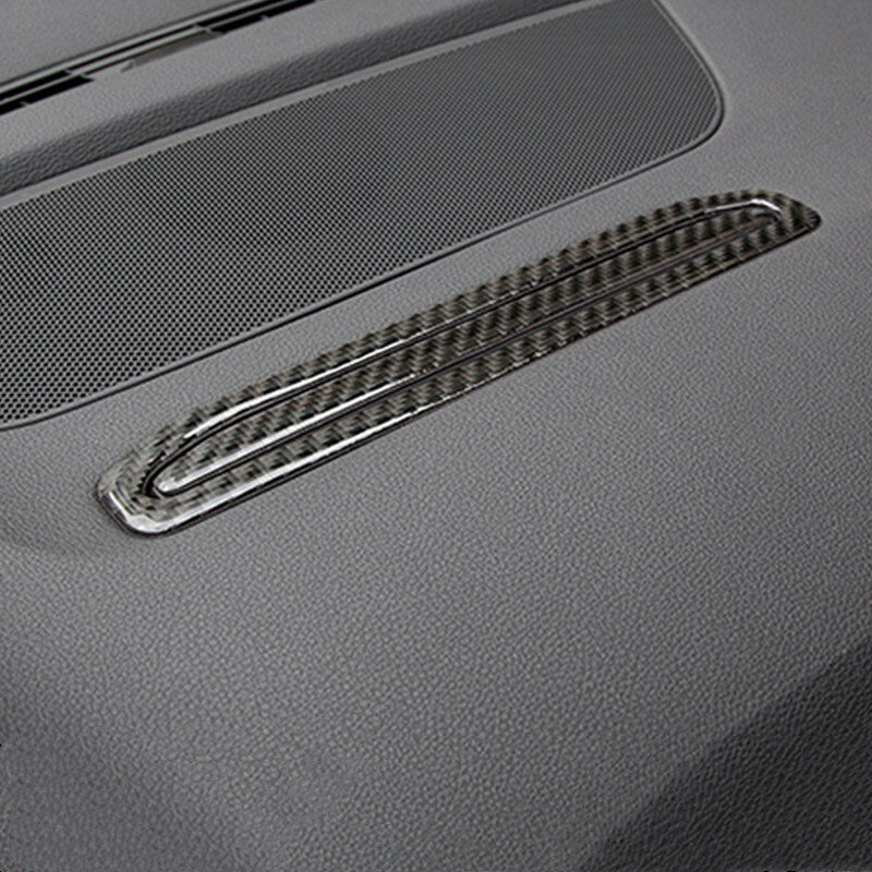 تصفيف السيارة ألياف الكربون لوحة القيادة الملاحة الديكور غطاء إطاري ملصق الكسوة لأودي Q7 2016-19 الداخلية اكسسوارات