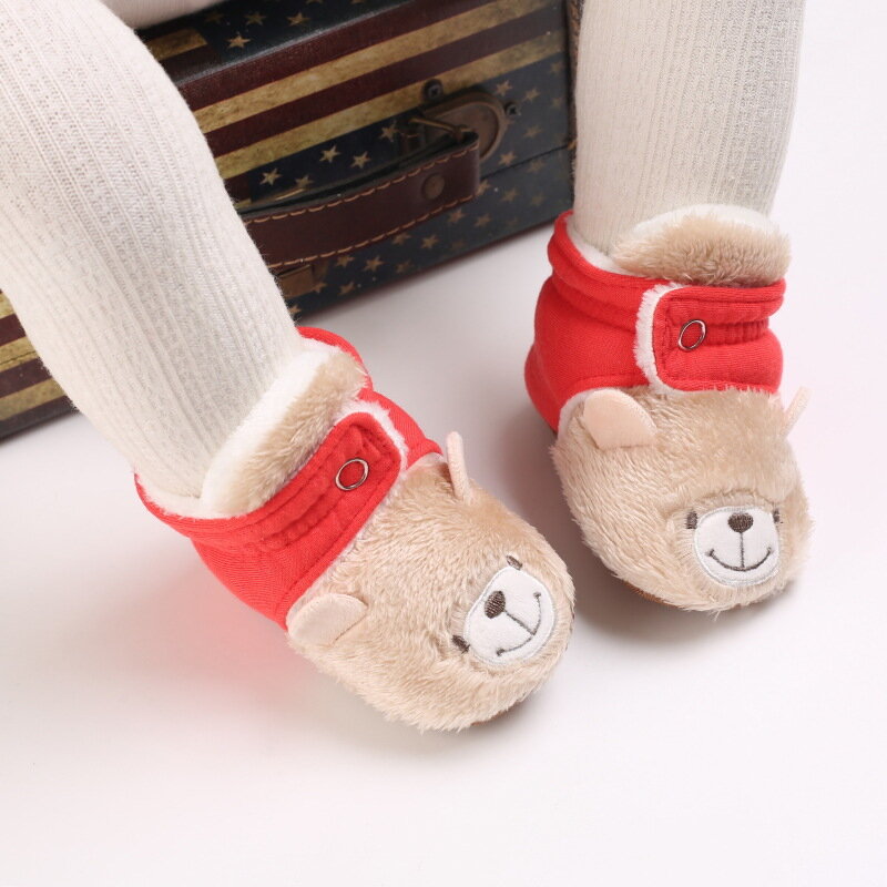 Nowe buty śnieżne dla dzieci buty dla chłopca rysunek przedstawiający pandę szopka buty zimowe ciepłe antypoślizgowe podeszwy nowonarodzone maluchy buciki