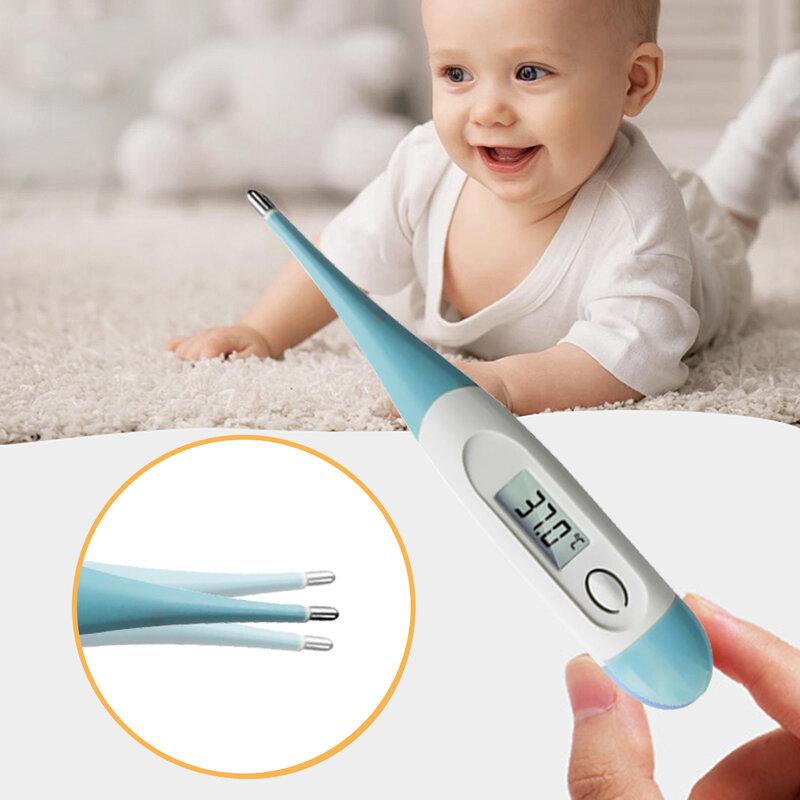 Kind Volwassen Body Digital Lcd Thermometer Medische Baby Body Veilig Zachte Elektronische Thermometer Nauwkeurigheid Meten Multifunctionele