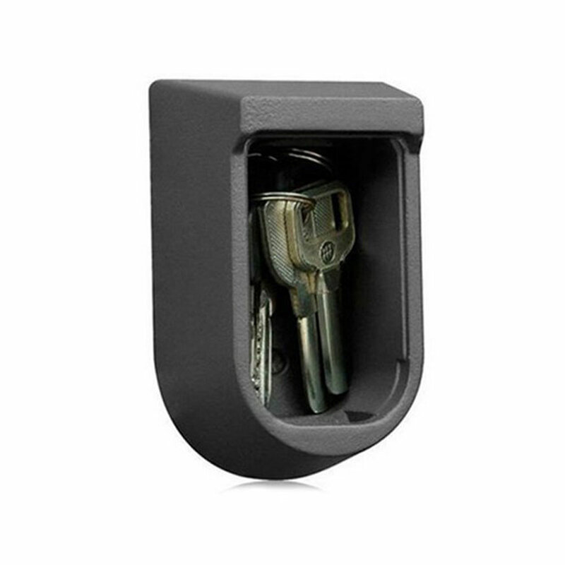 Wall Mounted Outdoor Key Storage Lock Box 10 Digit Push-Button Combination Password Key Safe Box Resettable Code Key Holder