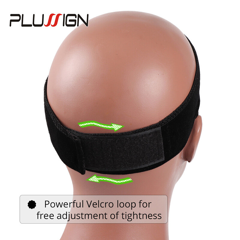 Plussign peruka akcesoria peruka zespół aksamitna peruka Grip Band regulowana peruka Comfort Band Extra Hold peruka z pałąkiem na głowę