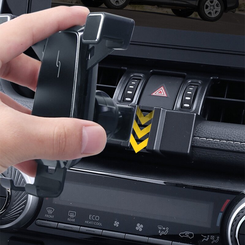 Samochodowy uchwyt na telefon klips mocowany do kratki nawiewu powietrza uchwyt telefonu komórkowego dla Toyota RAV4 2019 2020 akcesoria samochodowe