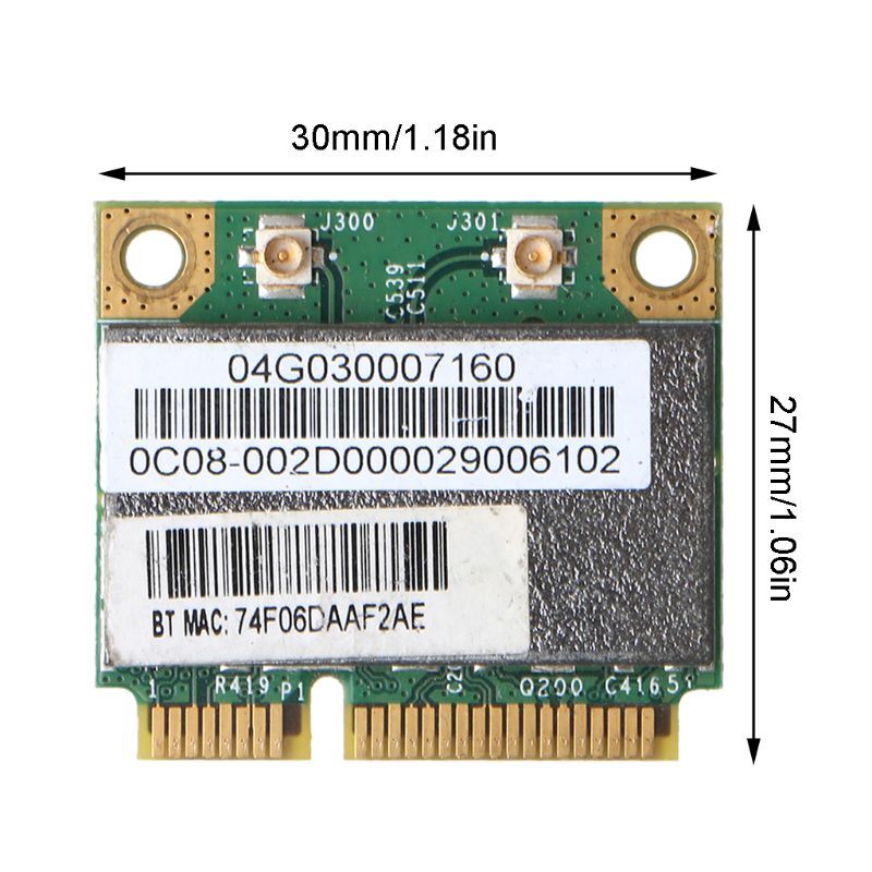 Wireless Card for Broadcom Bcm94313HMGB AW-NB047H BCM4313 Half Mini Pci-e Wifi Net-work Card with Bluetooth4.0