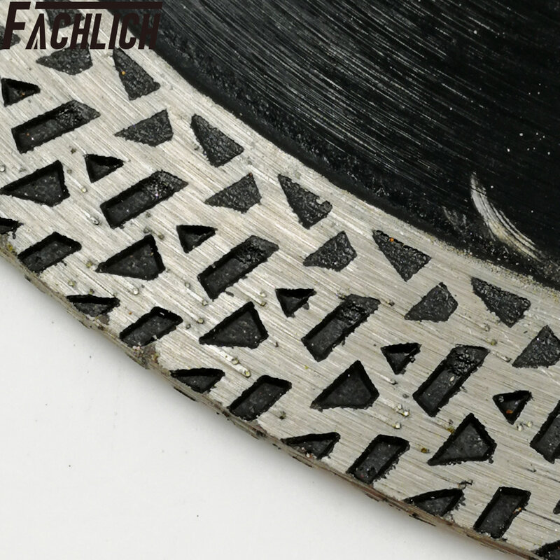 FACHLICH – disque de coupe Turbo en maille diamant, Dia115mm/4.5 pouces, pour marbre, granit, pierre, carrelage, plaque de lame de scie en céramique, 2 pièces