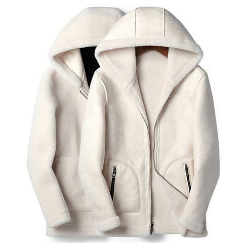 2020 New Men Winter Two Side Wear Coat Male Real Wool Fur Jacket Man Korean Thick Sheep Shearling Outwear Short Overcoat Z44