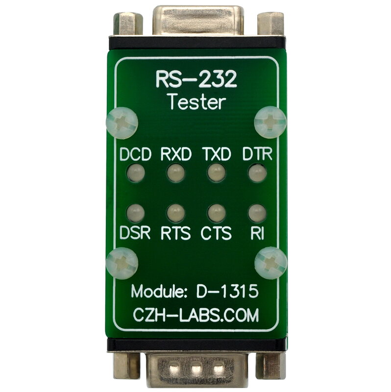 CZH-LABS RS232 moduł testera łącza LED, DB9 męski na DB9 żeński.