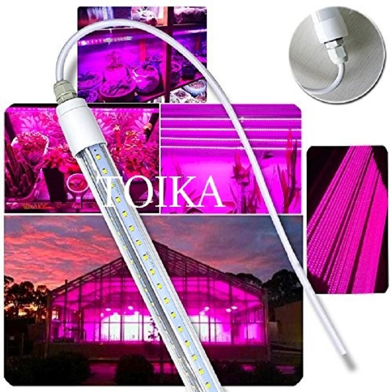 Toika 100pcs T8 LED Grow Light Full Spectrum  Waterproof IP65 2ft 20W 600mm LED Tube  Phyto Lamp For Plant  AC85-265V