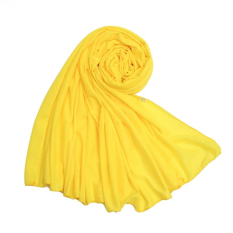 ยืดขนาดใหญ่มุสลิม Hijabs Wrap คุณภาพดี Plain Jersey ผ้าพันคอผ้าคลุมไหล่ Maxi อิสลามเจียมเนื้อเจียมตัว Headscarf 70.8 "x31.5”