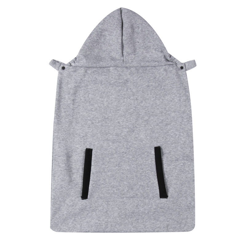 FOCUSNORM-mochila portabebés cálida para bebé, manta portabebés funcional a prueba de viento, color gris, Invierno