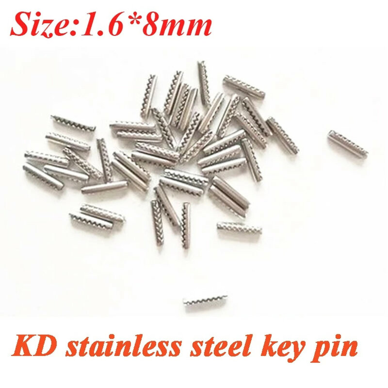 Keychannel 200 PCS/LOT 1.6MM  Steel Key Pin For Xhorse KEYDIY remote Flip key blade split pin stainless Steel with wave teeth