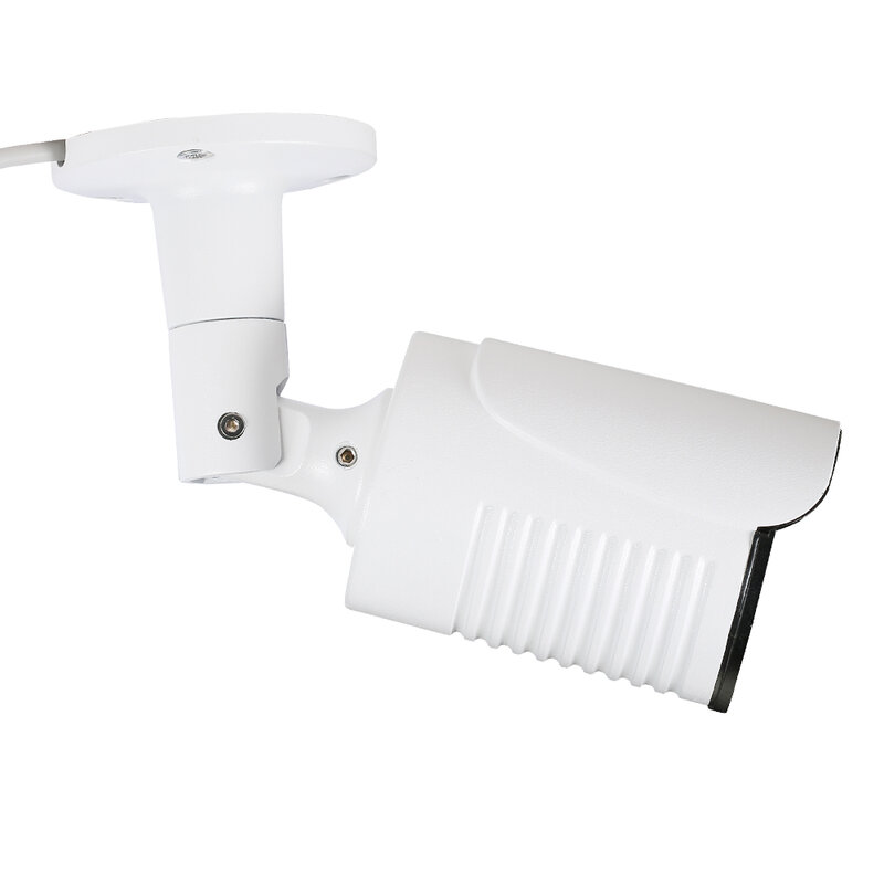 Kamera Keamanan IP 8MP 4K Luar Ruangan POE H.265 Onvif Kamera CCTV IR 4MP Penglihatan Malam Peluru Logam Putih