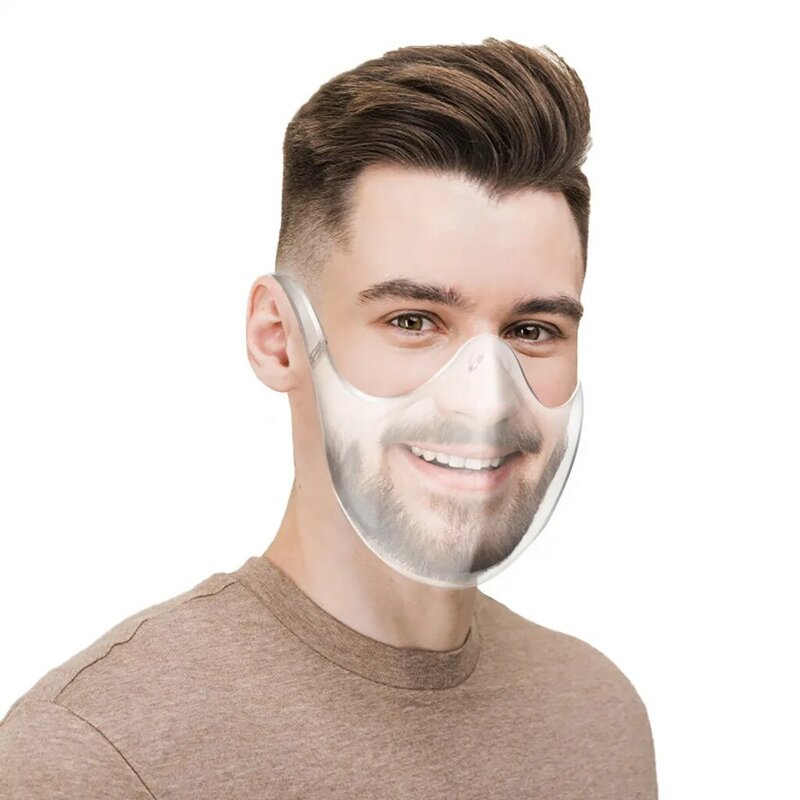 Fast Delivery Masque Máscara 2020 Durable Mask Face Shield Combine Plastic Reusable Clear Face Mask Bandage