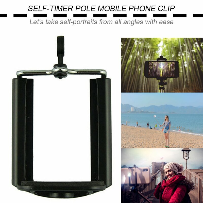 Suporte da câmera do grampo do suporte do telefone celular do adaptador da montagem do tripé para o tripé monopod do auto-temporizador de selfie