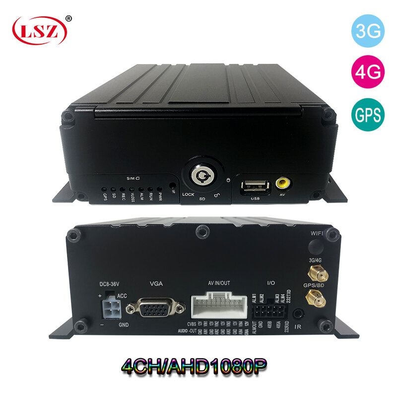 LSZ directe verkoop spot 4g gps mdvr ahd 720p hd megapixel bewaking gastheer brandweerwagen/kleine auto /agrarische locomotief pal/ntsc