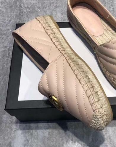 Senhoras pescador sapatos 2020 nova marca de moda couro lona sapatos famoso designer decorado com assinatura tecida