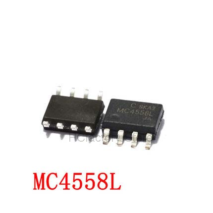 Nuevo amplificador operativo MC4558L SOP8 MC4558 SOP 4558 SOP-8, venta al por mayor, lista de distribución todo en uno original, 10 Uds.